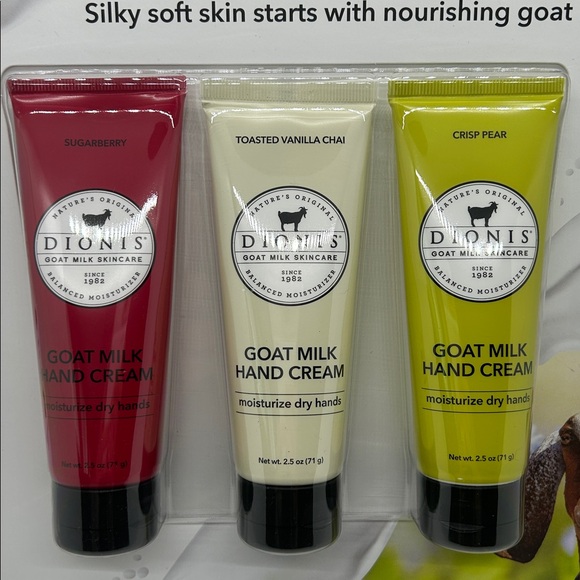 Dionis NIB Goat Milk Hand Cream Set of Three 2.5 oz Tubes 🐐🐐 - Picture 3 of 3